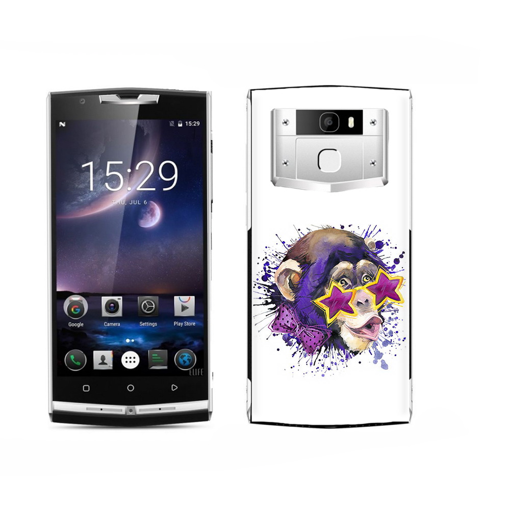 

Чехол MyPads Tocco для Oukitel K15 Plus обезьяна в очках, Прозрачный, Tocco