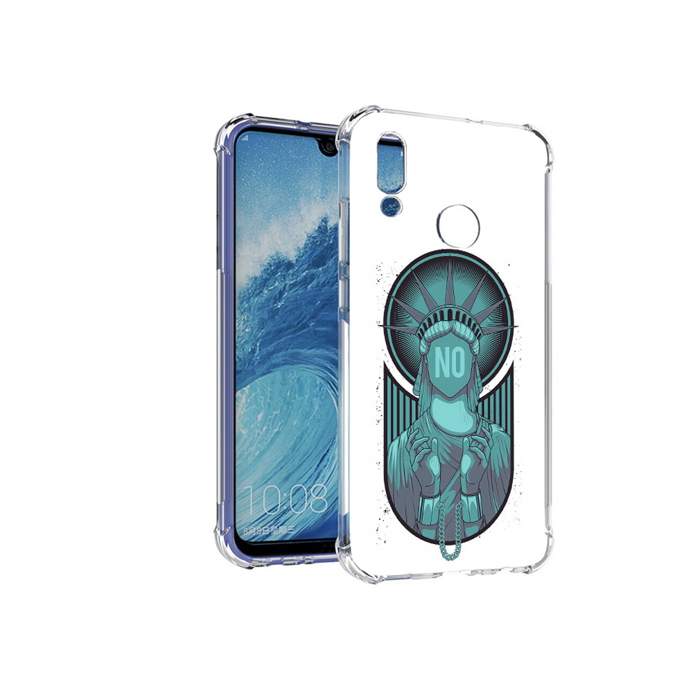 

Чехол MyPads Tocco для Huawei P Smart (2019) статуя свободы зеленый, Прозрачный, Tocco