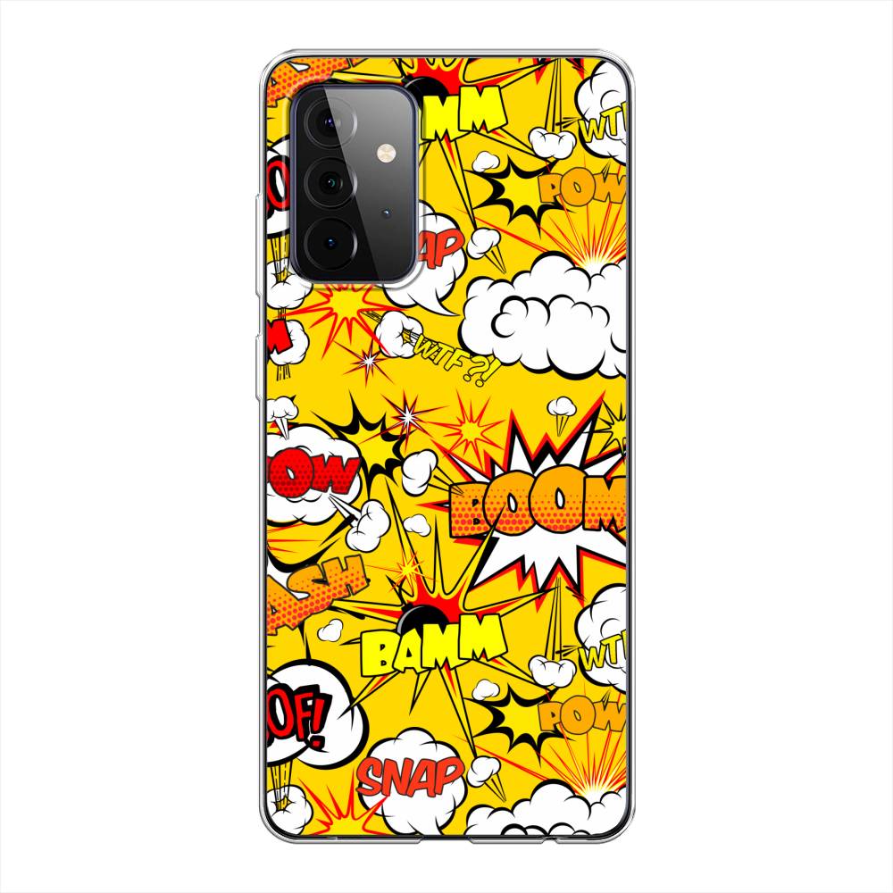 

Чехол на Samsung Galaxy A72 "Поп Арт эффекты", Желтый;белый;оранжевый, 2101950-6