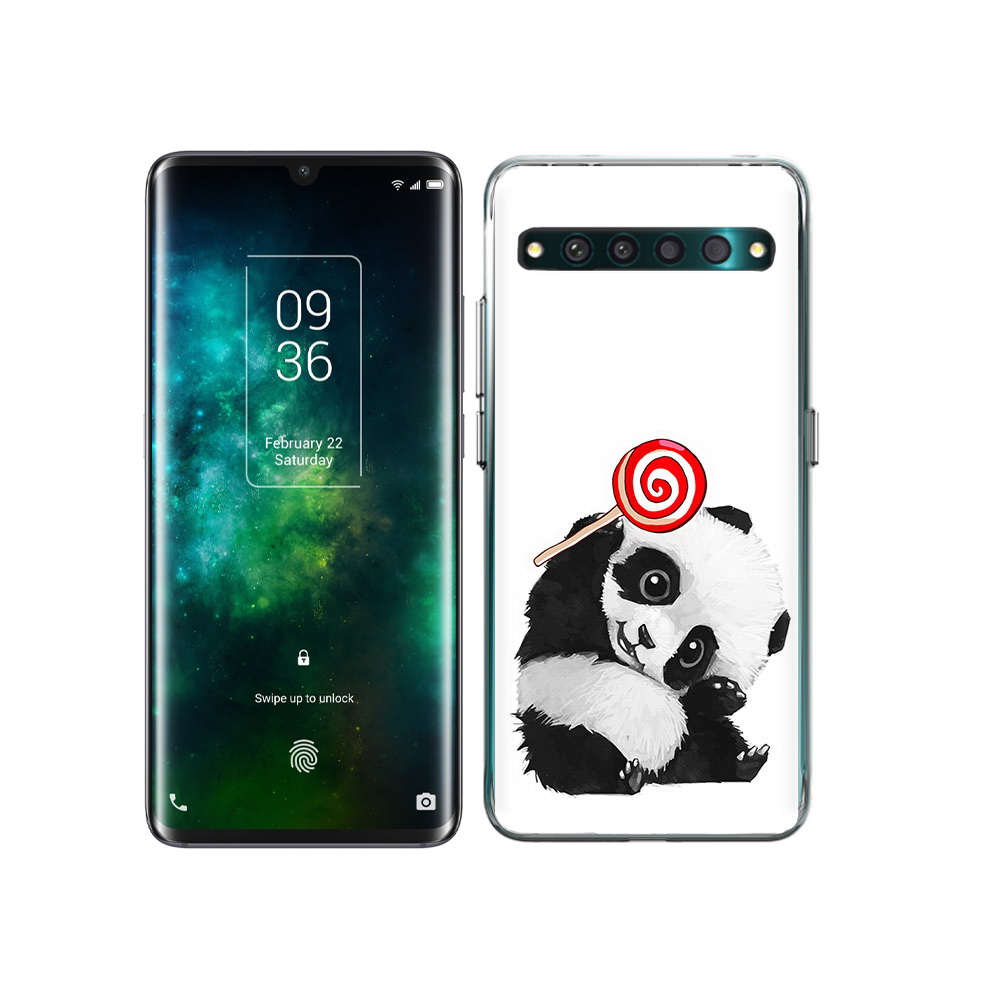 

Чехол MyPads Tocco для TCL 10 Pro панда с леденцом, Прозрачный, Tocco