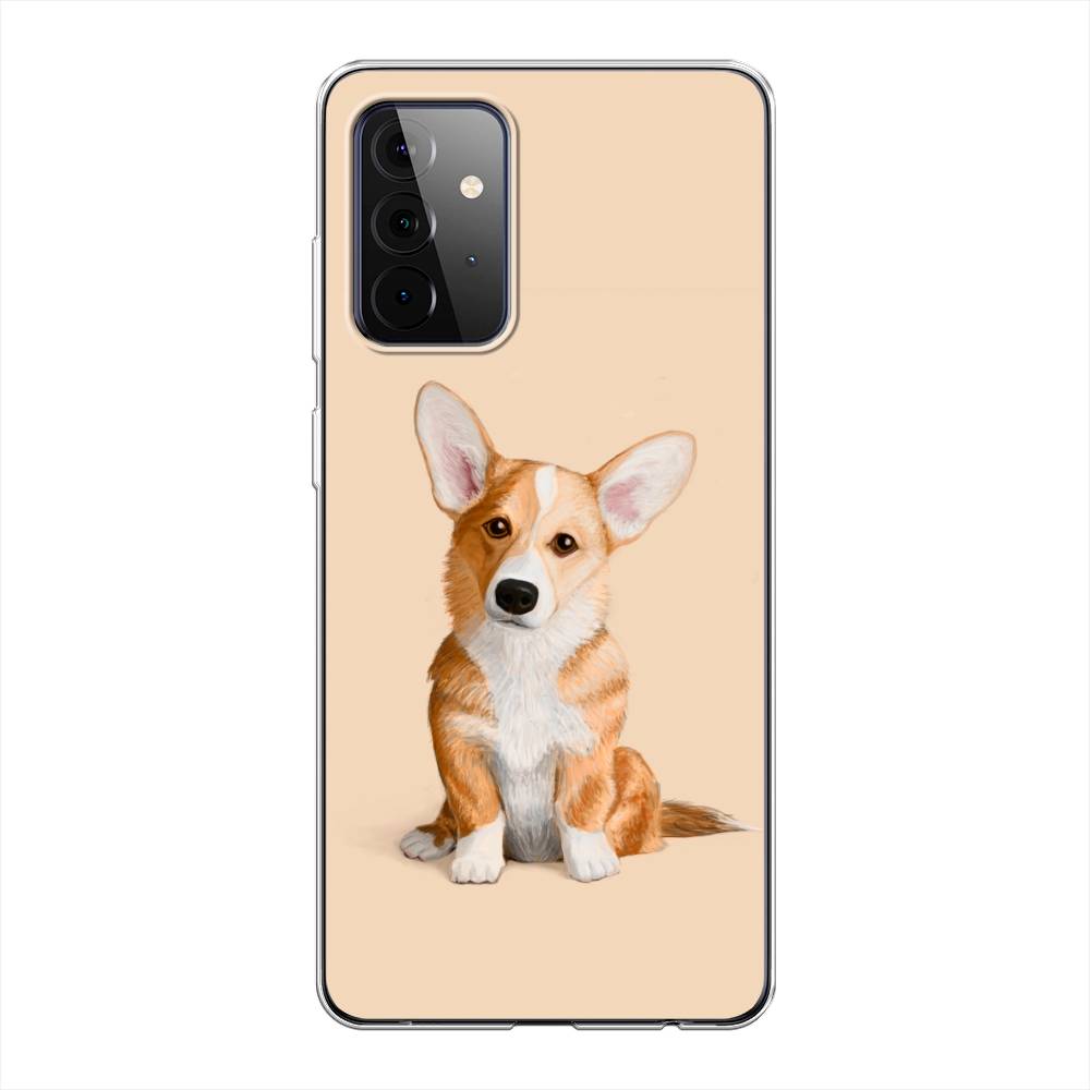 

Чехол на Samsung Galaxy A72 "Грустный Корги", Коричневый;бежевый, 2101950-1