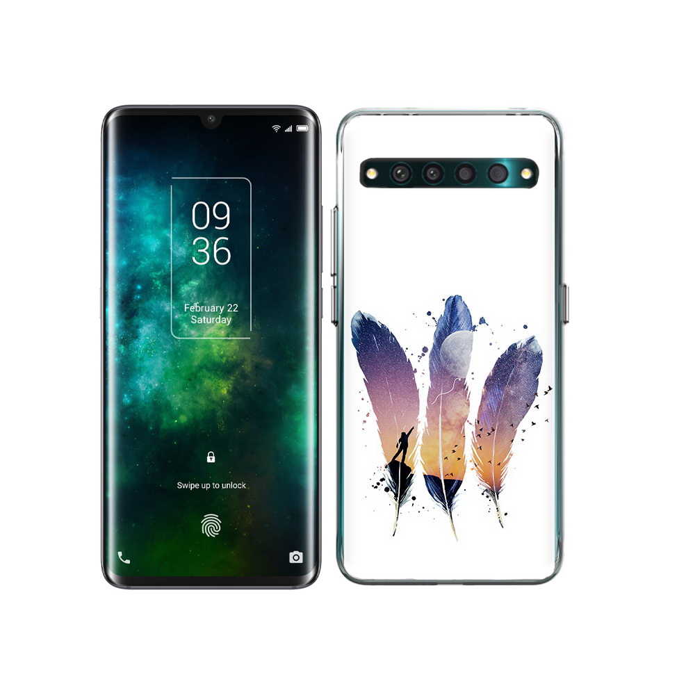 

Чехол MyPads Tocco для TCL 10 Pro небесные перья, Прозрачный, Tocco