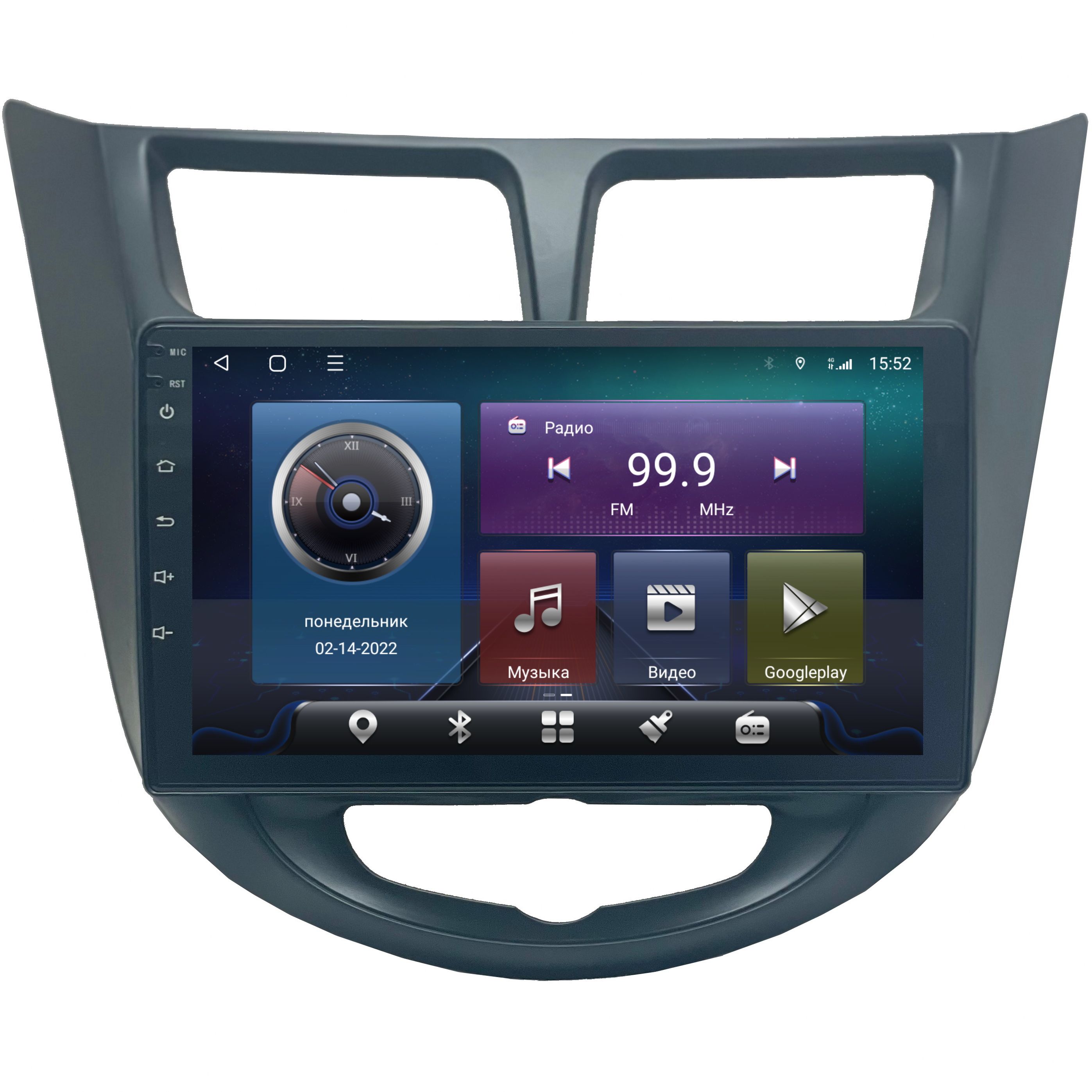 Магнитола CRS-300 Hyundai Solaris 2011-2016-Android 13-Процессор 8 ядер-6+128Gb