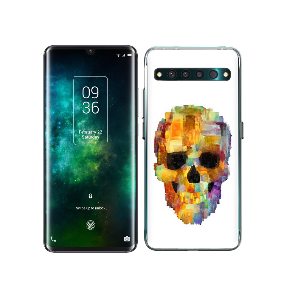 

Чехол MyPads Tocco для TCL 10 Pro нарисованный череп, Прозрачный, Tocco