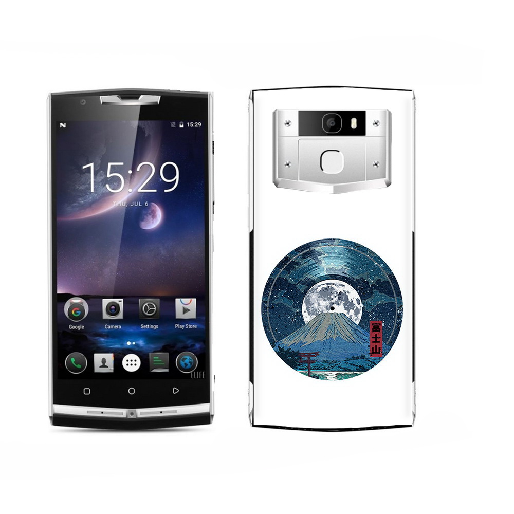 

Чехол MyPads Tocco для Oukitel K15 Plus нарисованная виниловая гора с луной, Прозрачный, Tocco