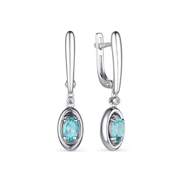 

Серьги из серебра с фианитом/топазом АЛЬКОР 02-2192_00ТБ-00, 02-2192_00ТБ-00
