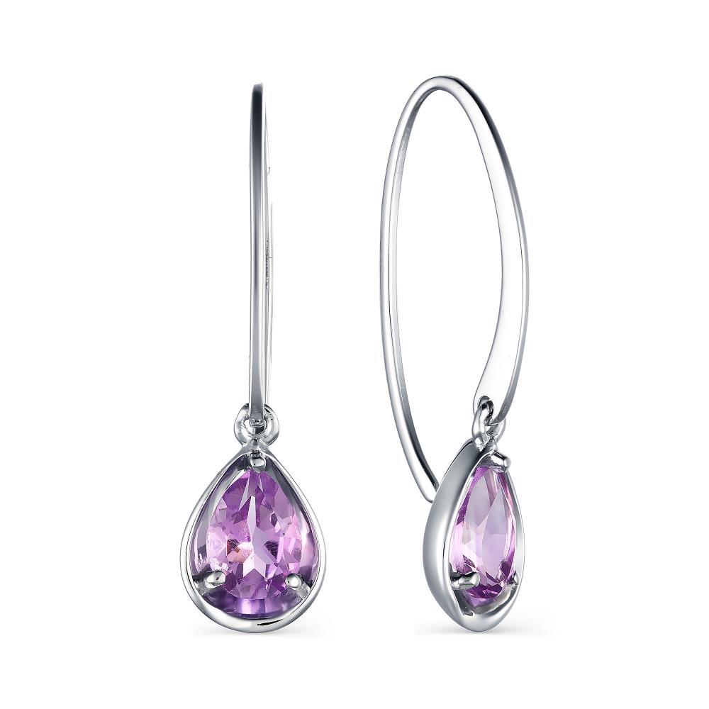 

Серьги из серебра с аметистом АЛЬКОР 02-1697_00АМ-00, 02-1697_00АМ-00
