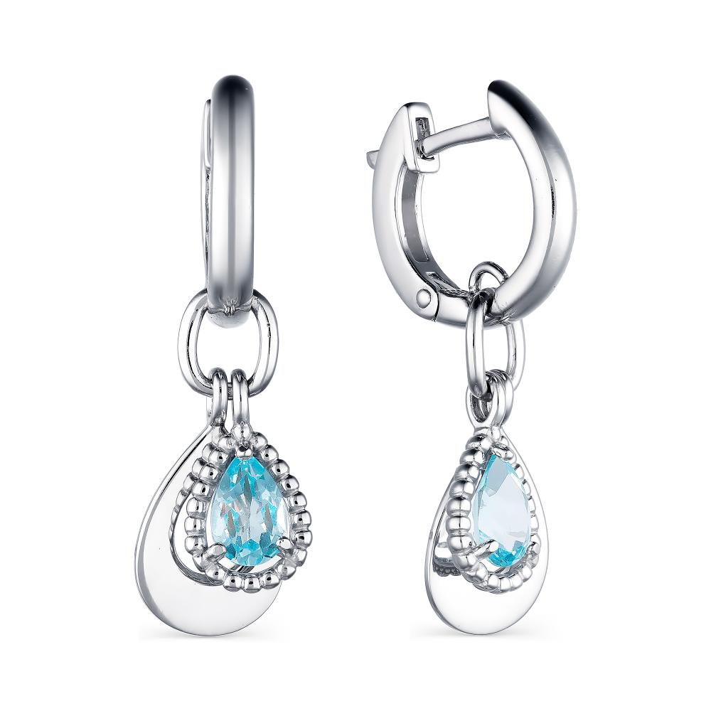 

Серьги из серебра с топазом АЛЬКОР 02-1732_00ТБ-00, 02-1732_00ТБ-00