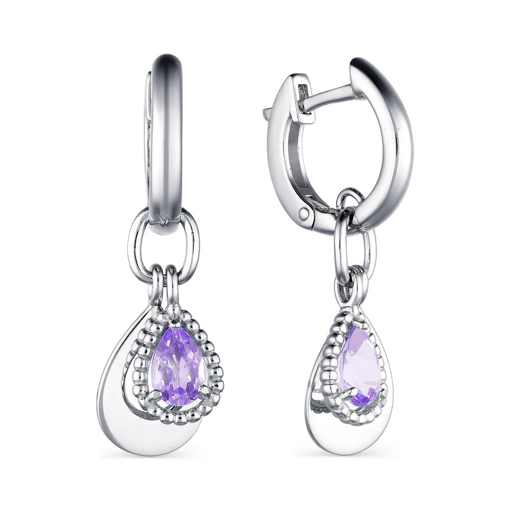 

Серьги из серебра с аметистом АЛЬКОР 02-1732_00АМ-00, 02-1732_00АМ-00