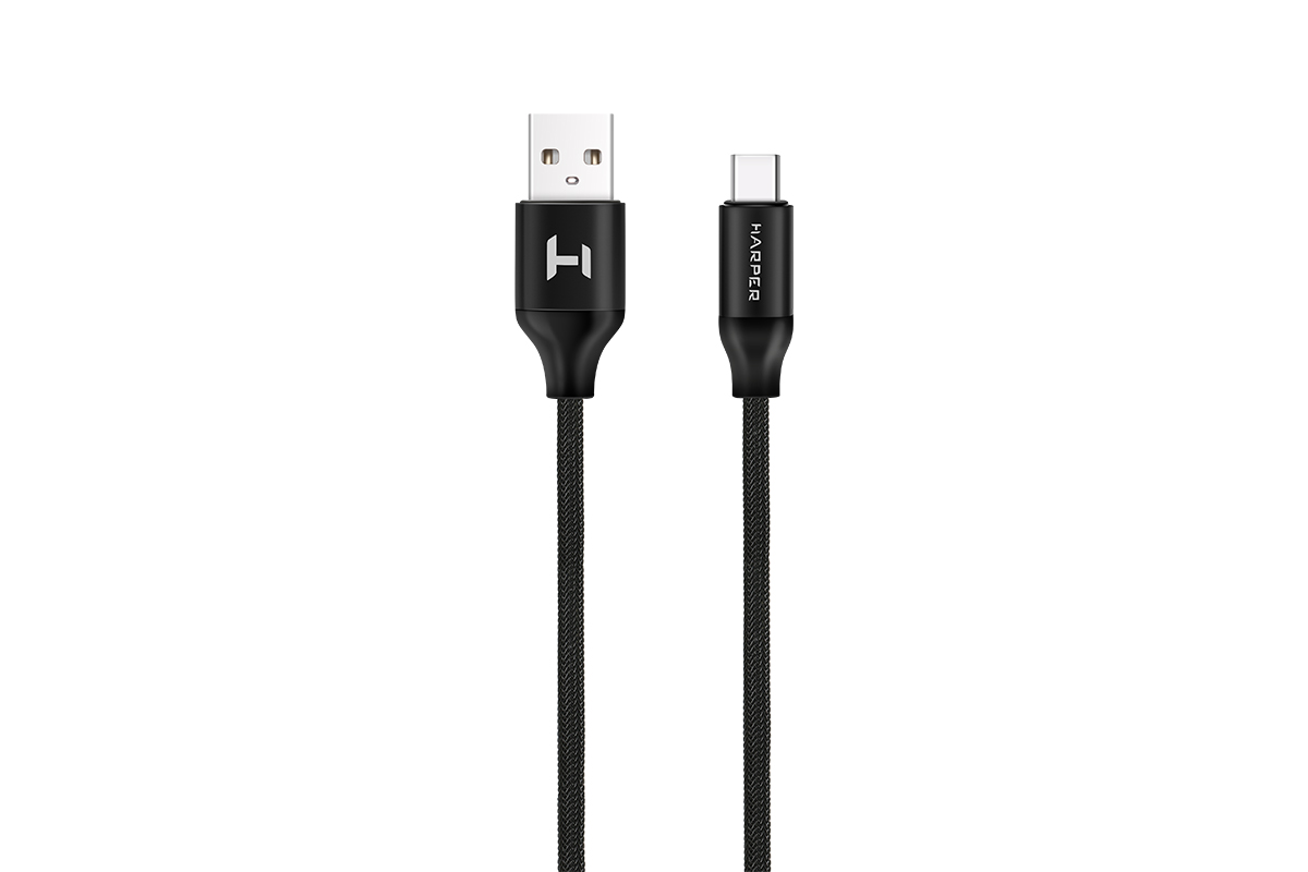 фото Кабель harper brch-710 usb - type-c, 1 м, черный h00001356