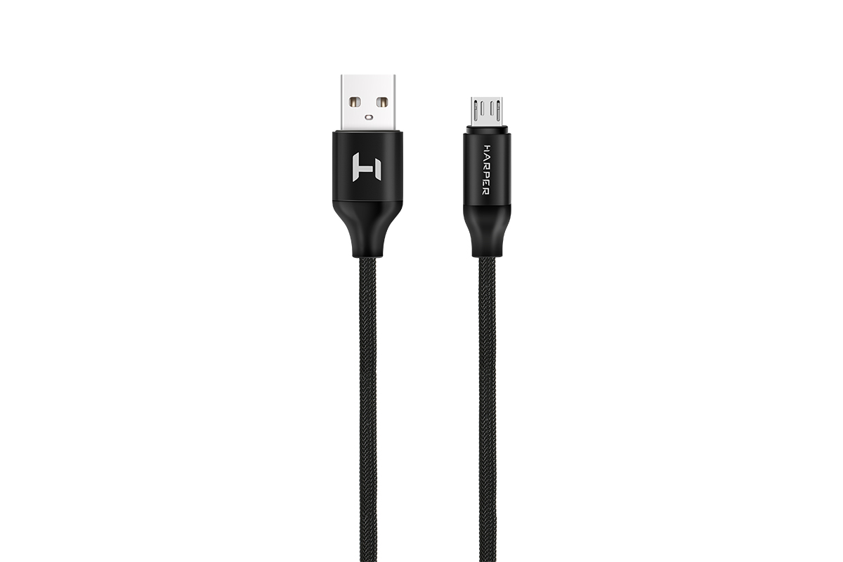 Кабель HARPER BRCH-310 USB - Micro USB, 1 м, черный H00001358