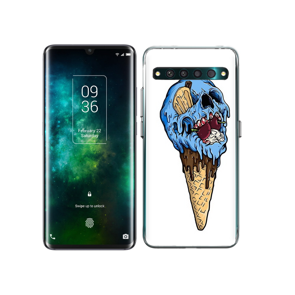 

Чехол MyPads Tocco для TCL 10 Pro мороженное череп, Прозрачный, Tocco