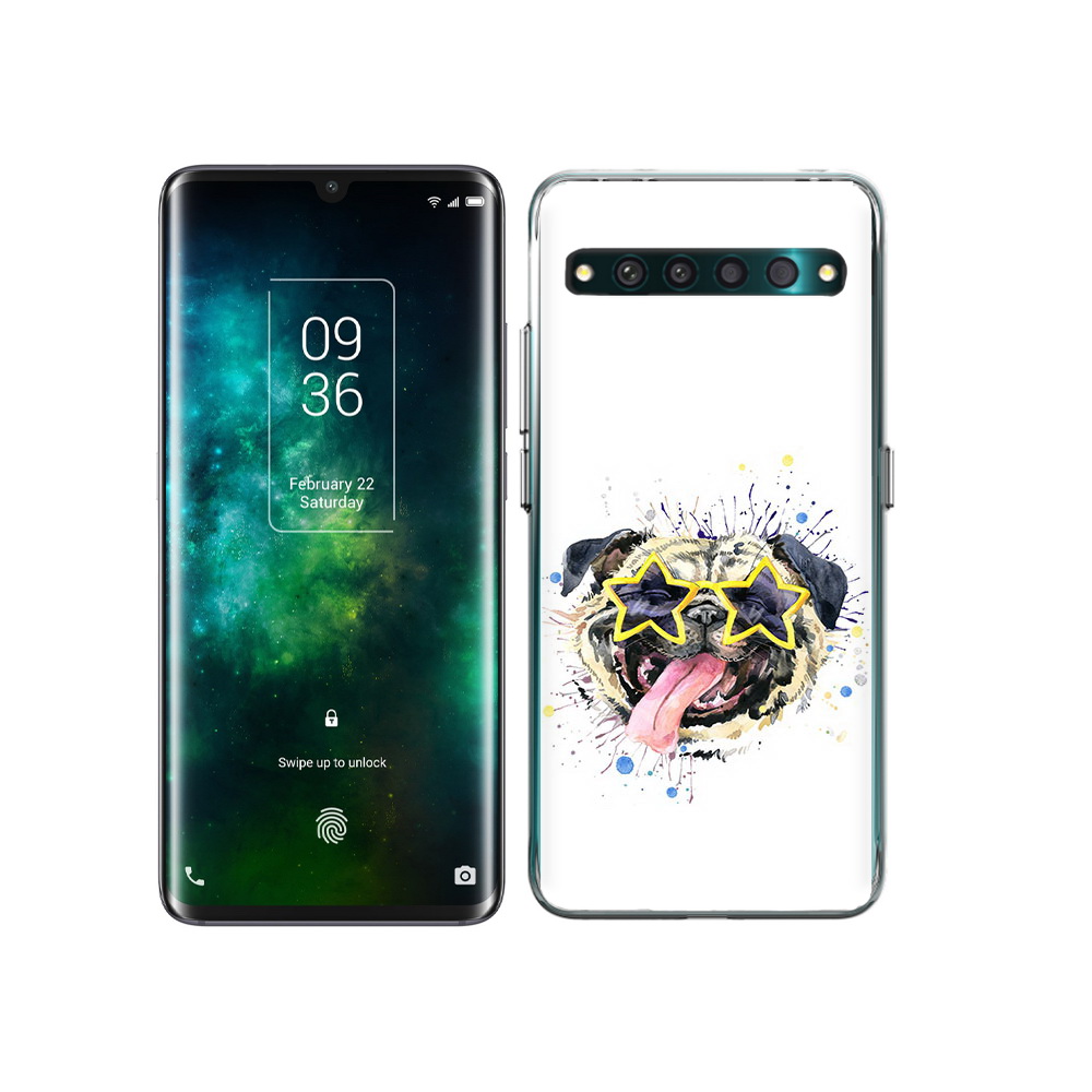 

Чехол MyPads Tocco для TCL 10 Pro мопс боксер, Прозрачный, Tocco