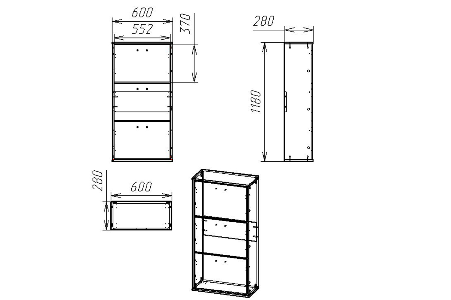 

Тумба для обуви Мебелайн – 2 орех итальянский, 2