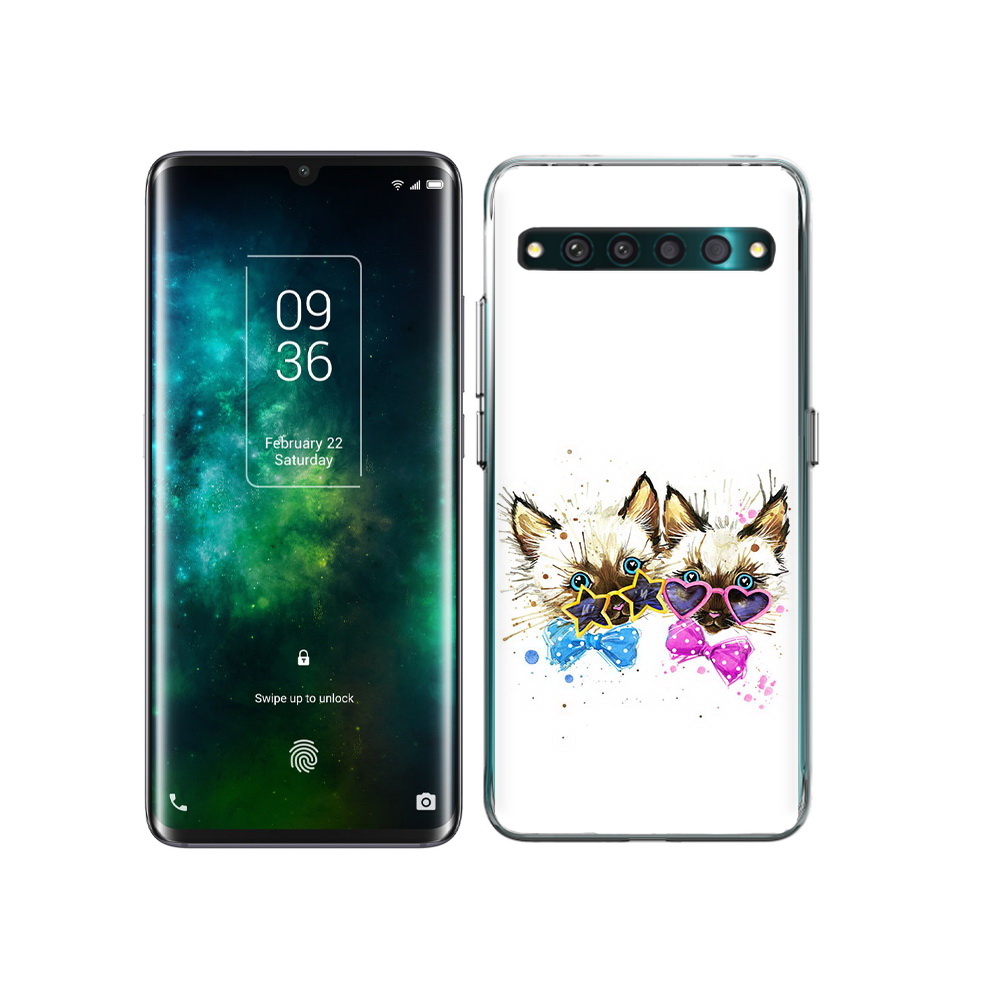 

Чехол MyPads Tocco для TCL 10 Pro милые котята, Прозрачный, Tocco