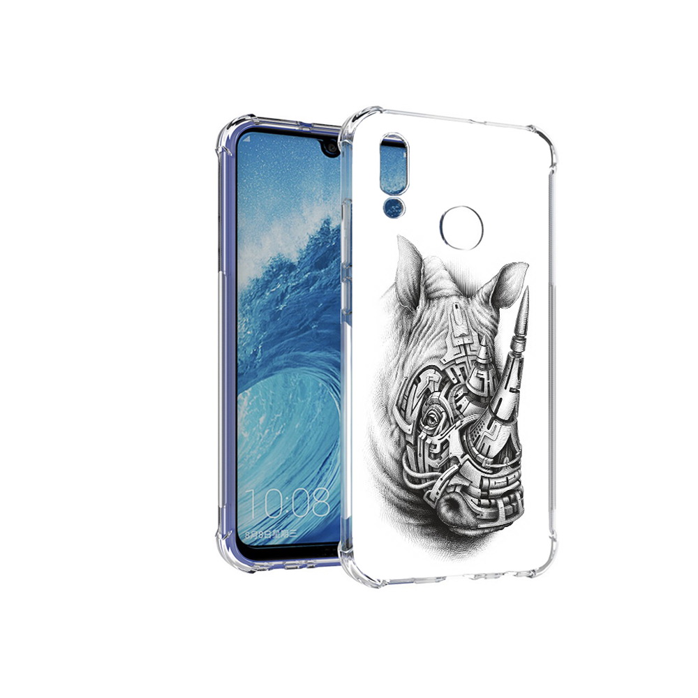 

Чехол MyPads Tocco для Huawei P Smart (2019) стальной носорог, Прозрачный, Tocco