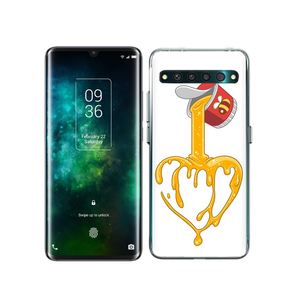 

Чехол MyPads Tocco для TCL 10 Pro медовое сердце, Прозрачный, Tocco