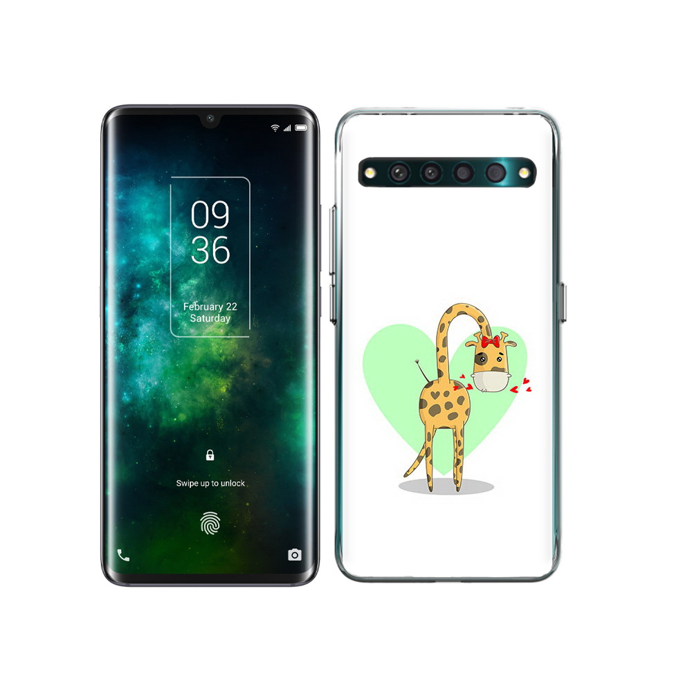 

Чехол MyPads Tocco для TCL 10 Pro Влюбленный жираф 14 февраля, Прозрачный, Tocco
