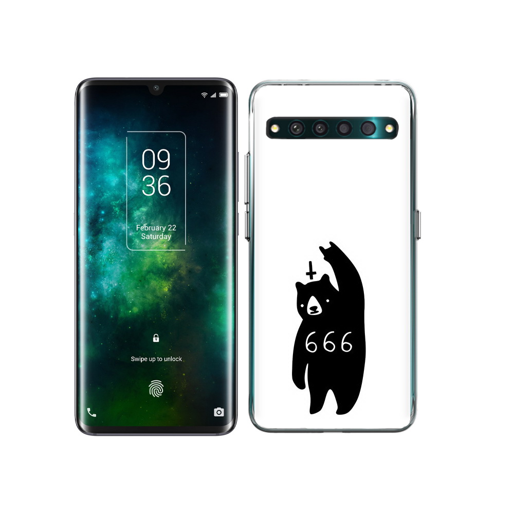 

Чехол MyPads Tocco для TCL 10 Pro медведь 666, Прозрачный, Tocco