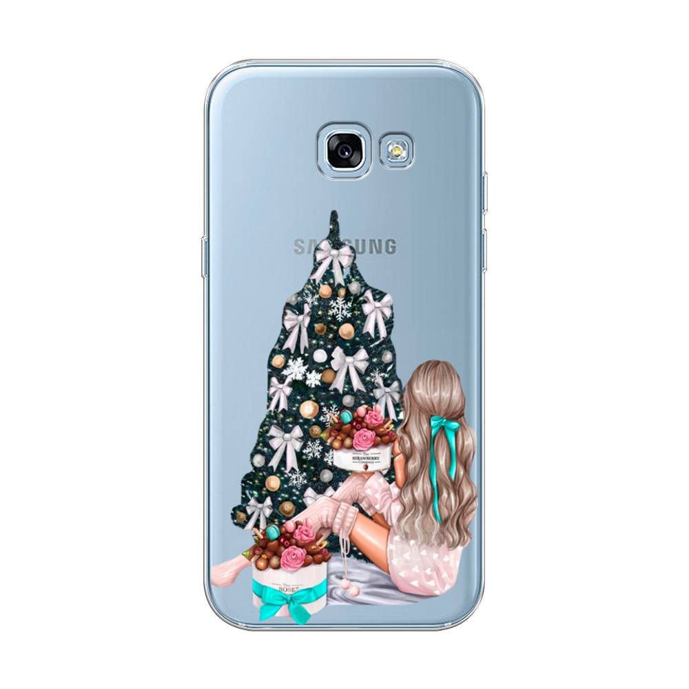 

Чехол на Samsung Galaxy A5 2017 "New Year", Зеленый;бежевый;голубой, 20650-5