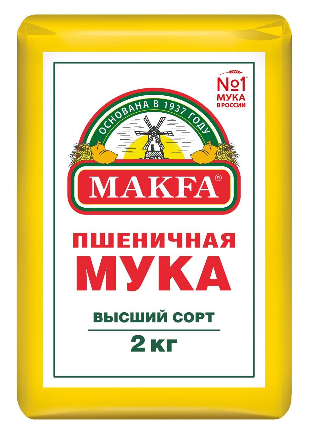 фото Мука makfa пшеничная высший сорт 2 кг