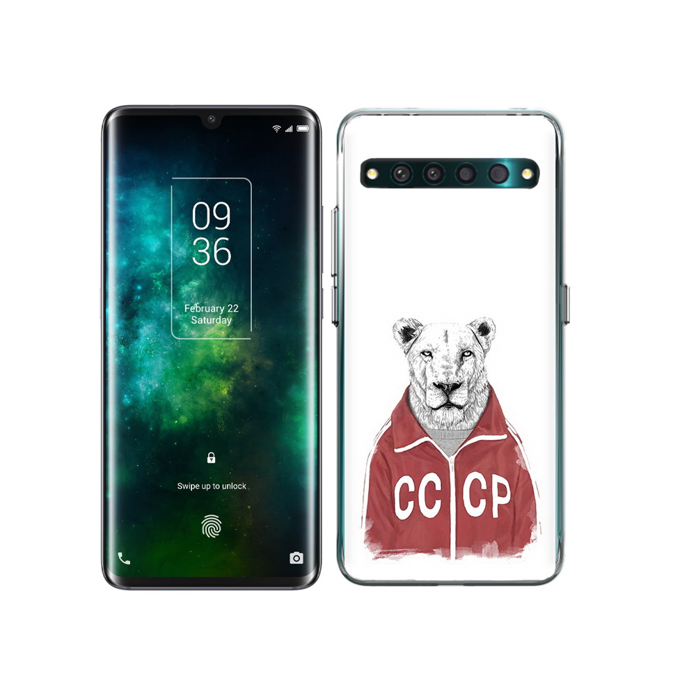 

Чехол MyPads Tocco для TCL 10 Pro львица ссср, Прозрачный, Tocco