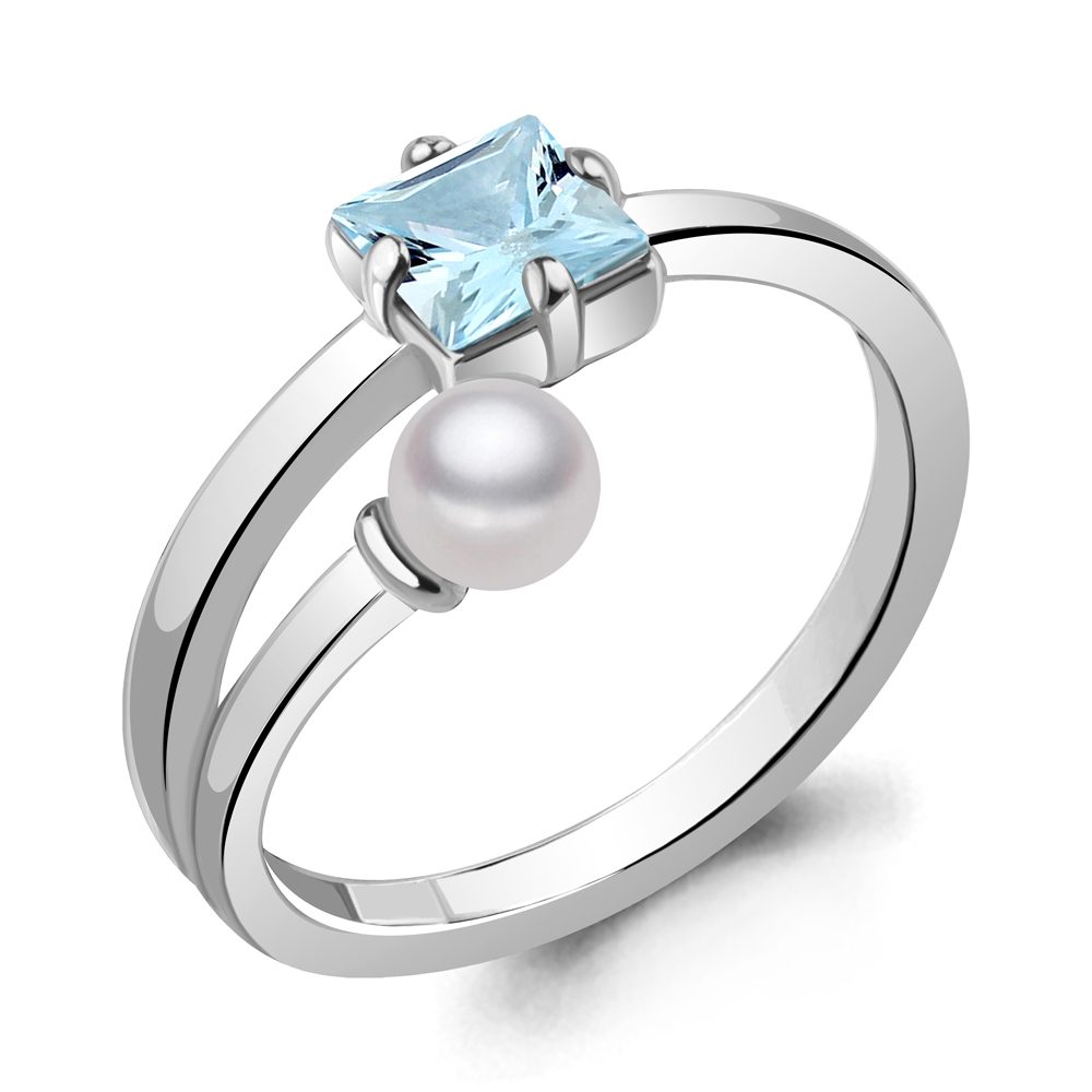 

Кольцо из серебра с топазом Aquamarine Aquamarine 6962002_925_р р, 6962002_925_р