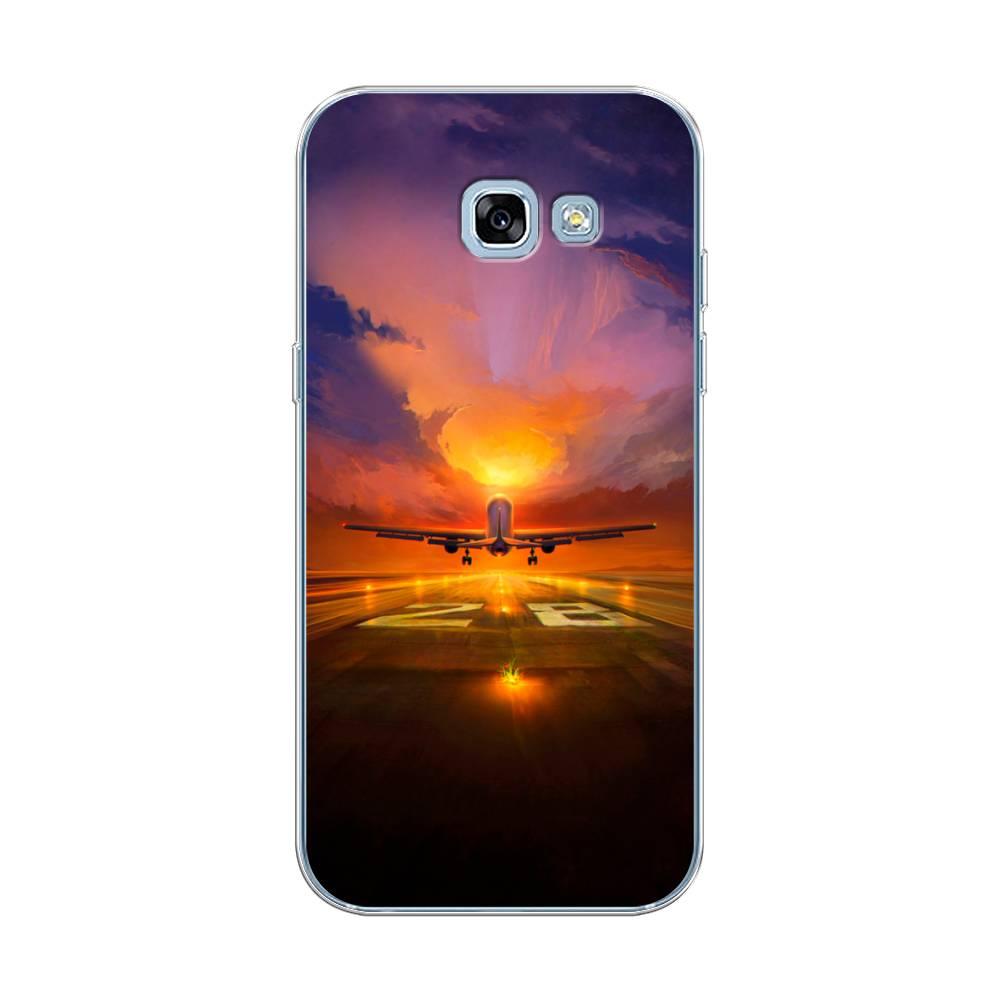 

Чехол на Samsung Galaxy A5 2017 "Самолет на посадке", Оранжевый;синий, 20650-6