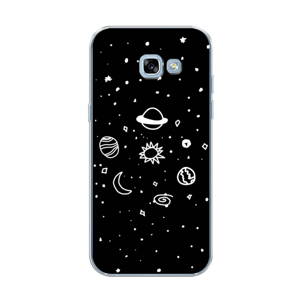 

Чехол на Samsung Galaxy A5 2017 "Дудл солнечной системы", Бежевый;серый, 20650-2