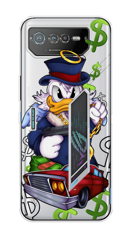 

Чехол на Asus ROG Phone 6 "Scrooge McDuck with a Gold Chain", Красный;синий;белый, 44650-6