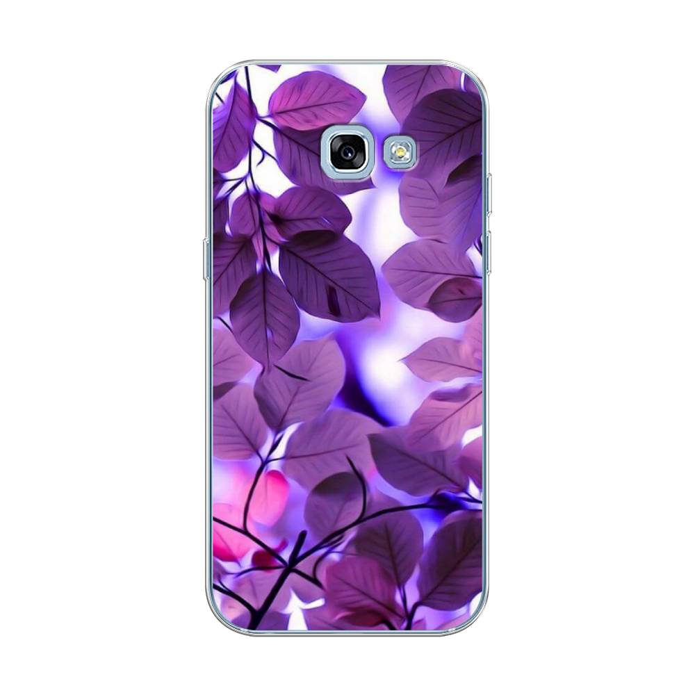

Чехол на Samsung Galaxy A5 2017 "Сиреневые листики", Фиолетовый;голубой, 20650-2
