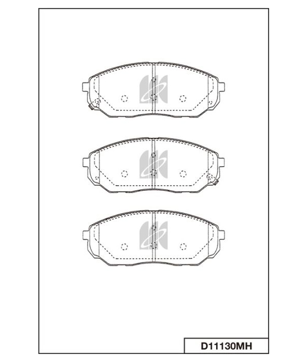 

Тормозные колодки Kashiyama дисковые с анискрипной пластиной D11130MH