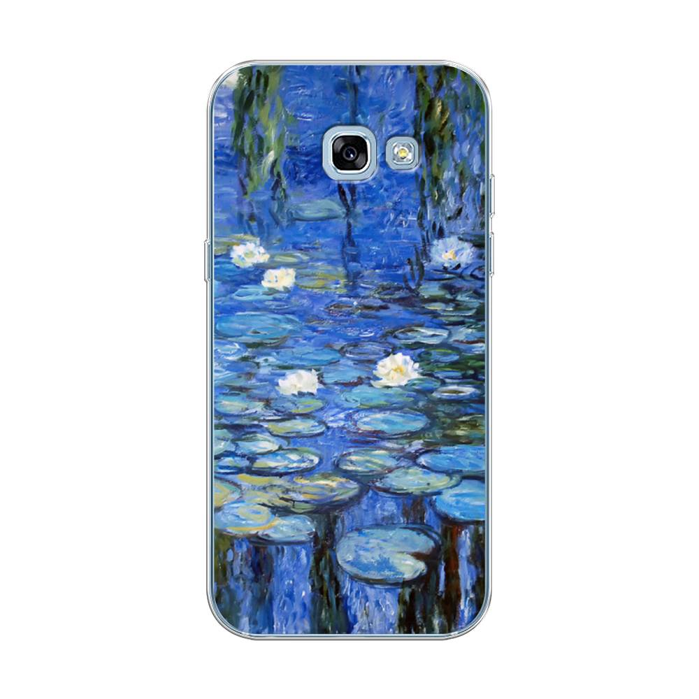 

Чехол на Samsung Galaxy A5 2017 "Нарисованный пруд", Синий;зеленый, 20650-4