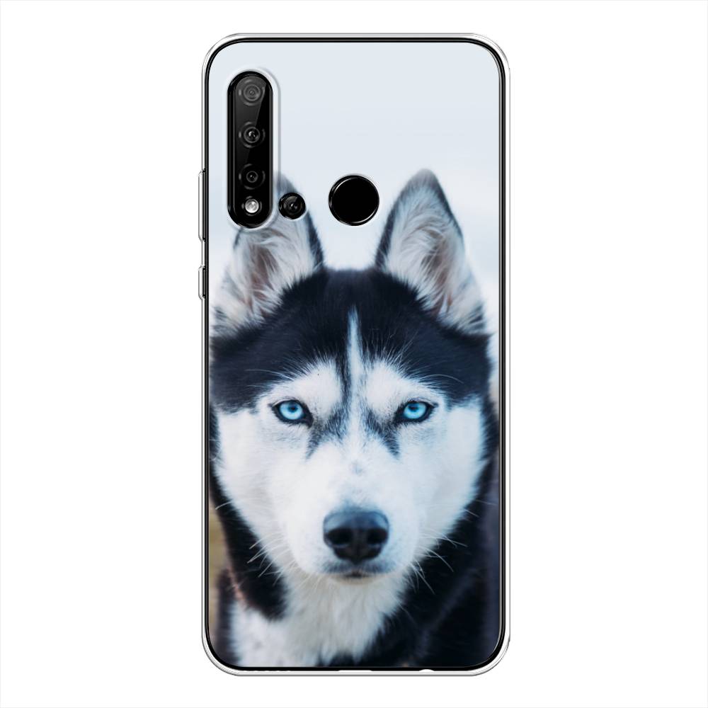 

Чехол на Huawei Nova 5i "Хаски 2", Синий;белый, 69850-1