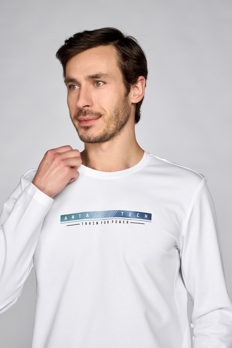 

Лонгслив мужской Anta 852417404 Training ECOCOSY белый M, 852417404 Training ECOCOSY