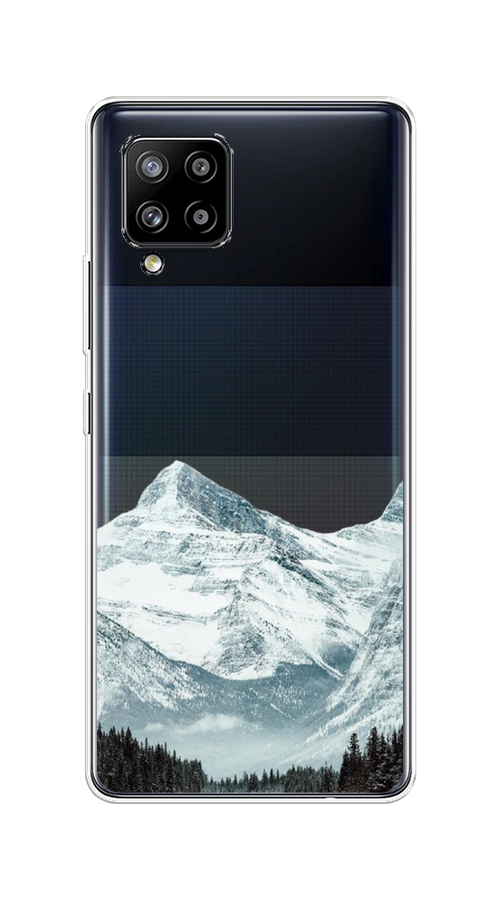 

Чехол на Samsung Galaxy A42 "Горы арт 1", Белый;зеленый, 2101750-2