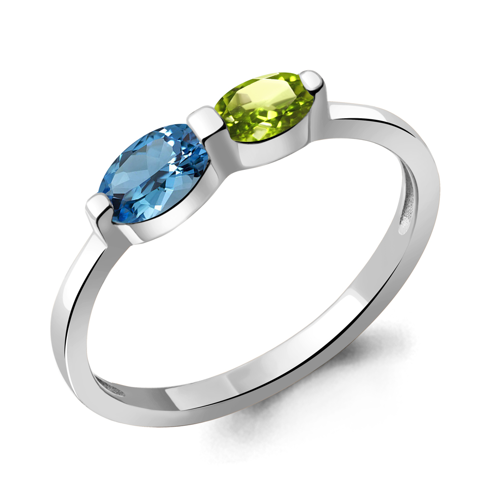 

Кольцо из серебра с топазом\хризолитом Aquamarine Aquamarine 6961931_925_р р, 6961931_925_р