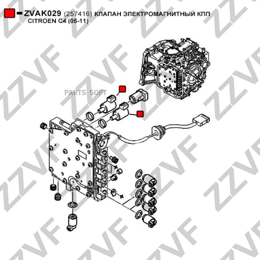 

Клапан Электромагнитный Кпп Citroen C4 05-11 ZZVF ZVAK029