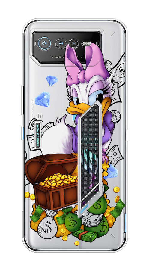 

Чехол на Asus ROG Phone 6 "Rich Daisy Duck", Коричневый;белый;фиолетовый, 44650-6