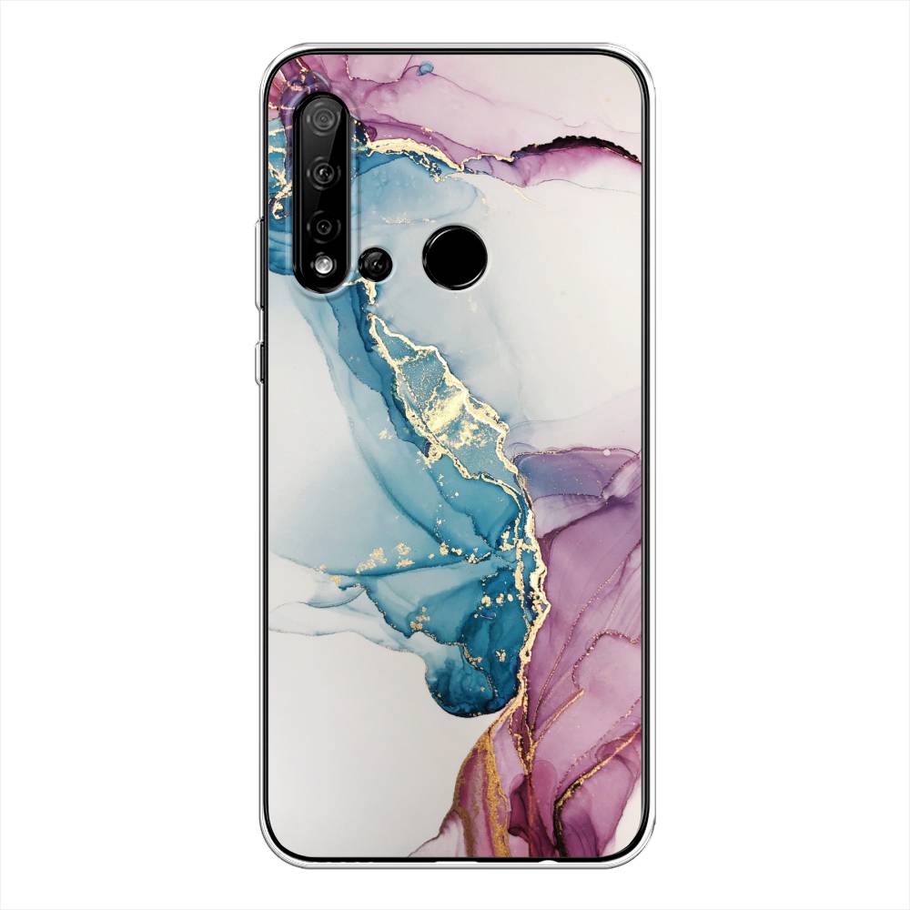 

Чехол на Huawei Nova 5i "Розовые разводы рисунок", 69850-3