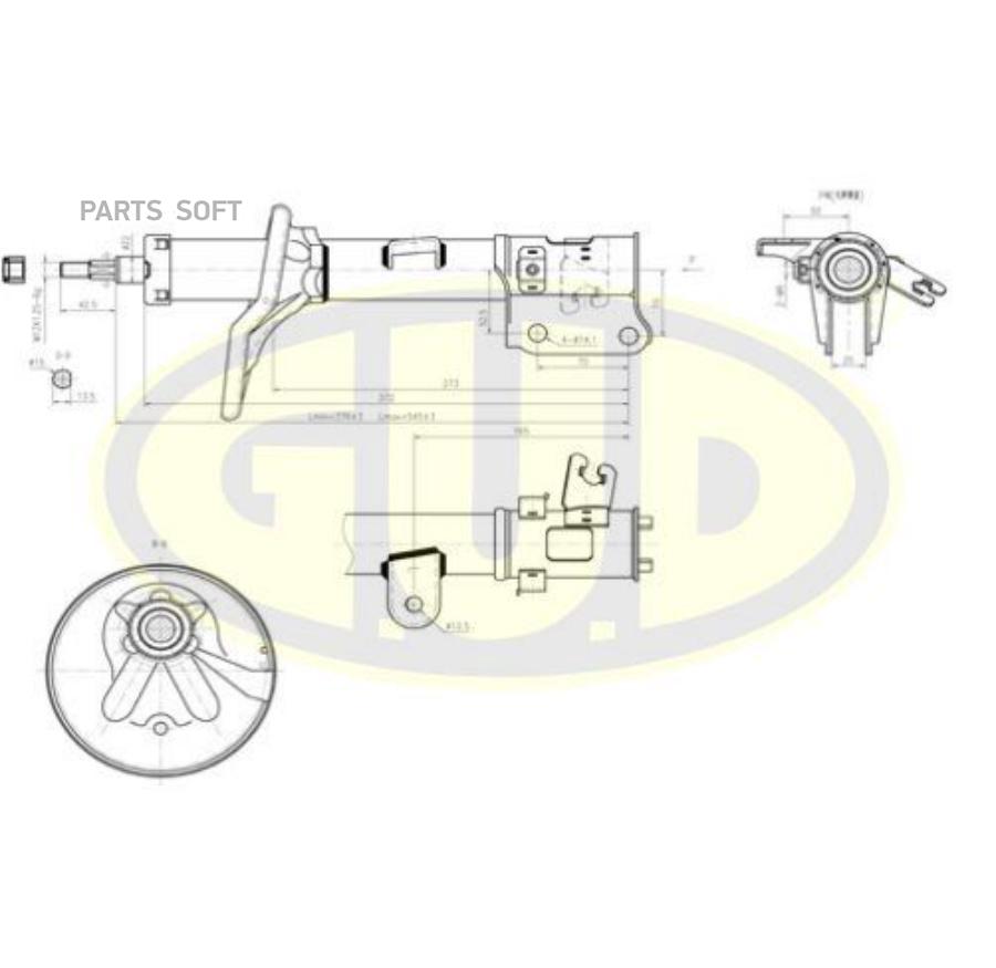 

GUD GSA339743 Амортизатор hyu tucson перед l 1шт