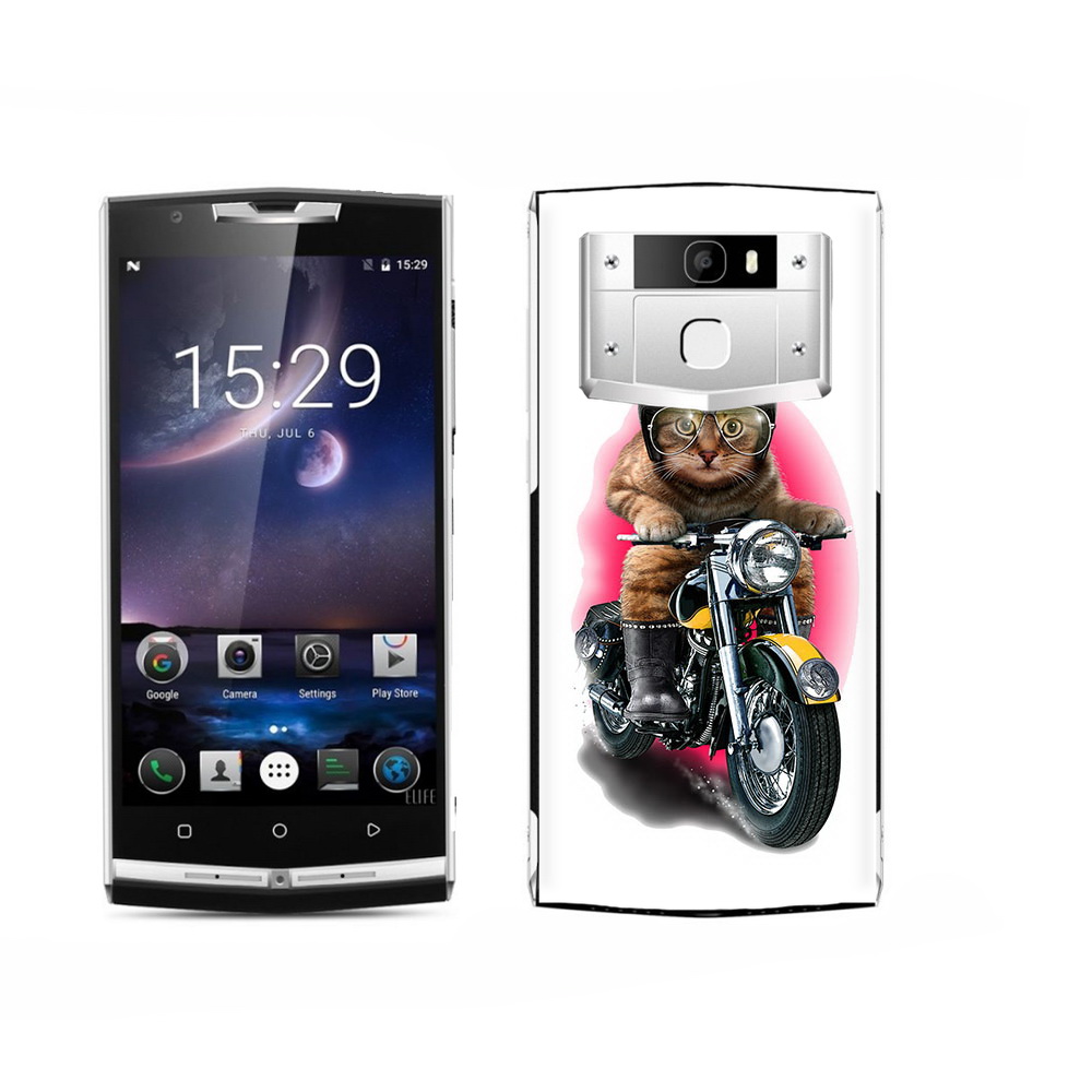 

Чехол MyPads Tocco для Oukitel K15 Plus мото-кот, Прозрачный, Tocco