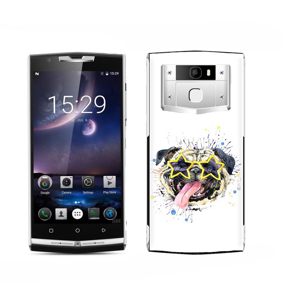 

Чехол MyPads Tocco для Oukitel K15 Plus мопс боксер, Прозрачный, Tocco