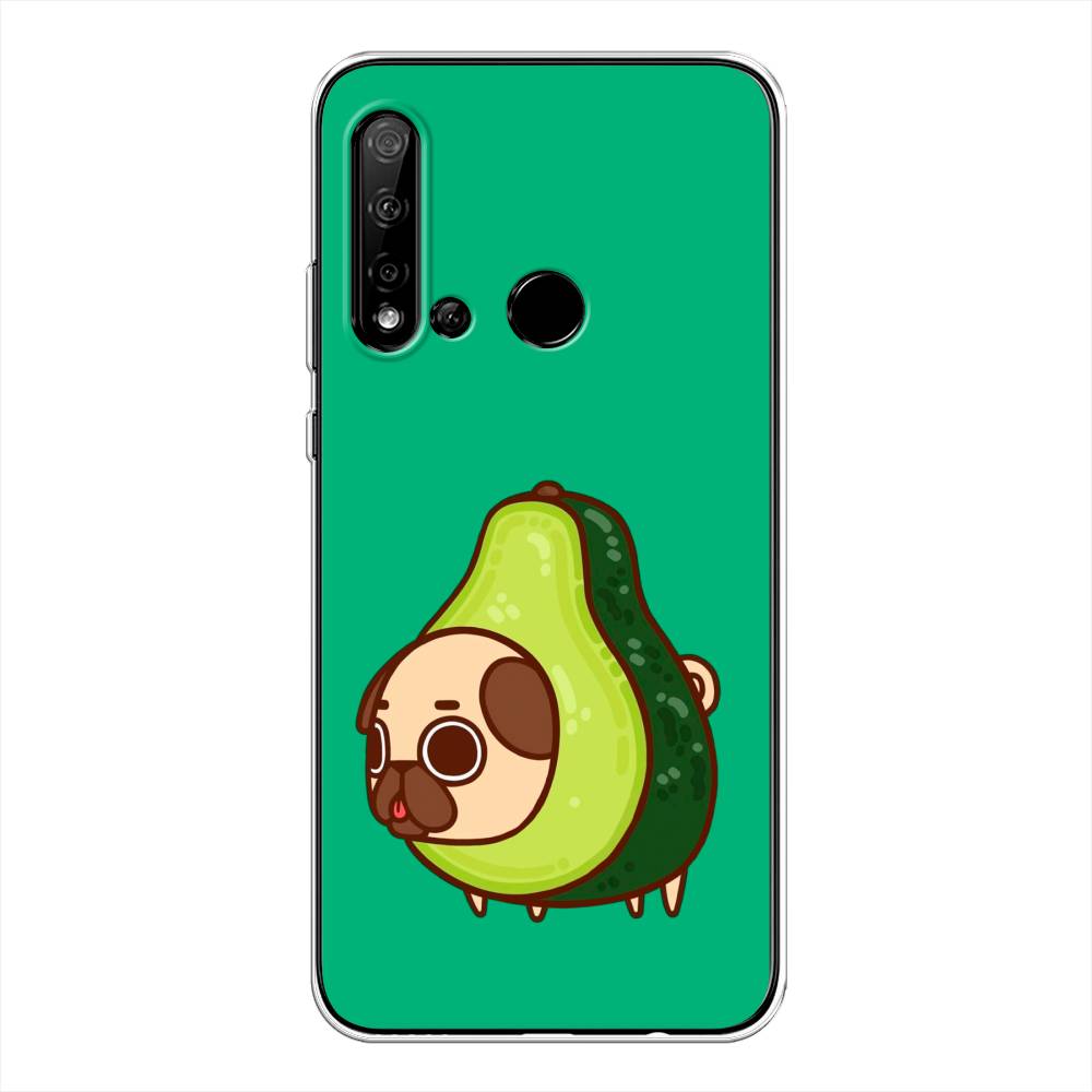 

Чехол на Huawei Nova 5i "Мопс авокадик", Зеленый, 69850-1