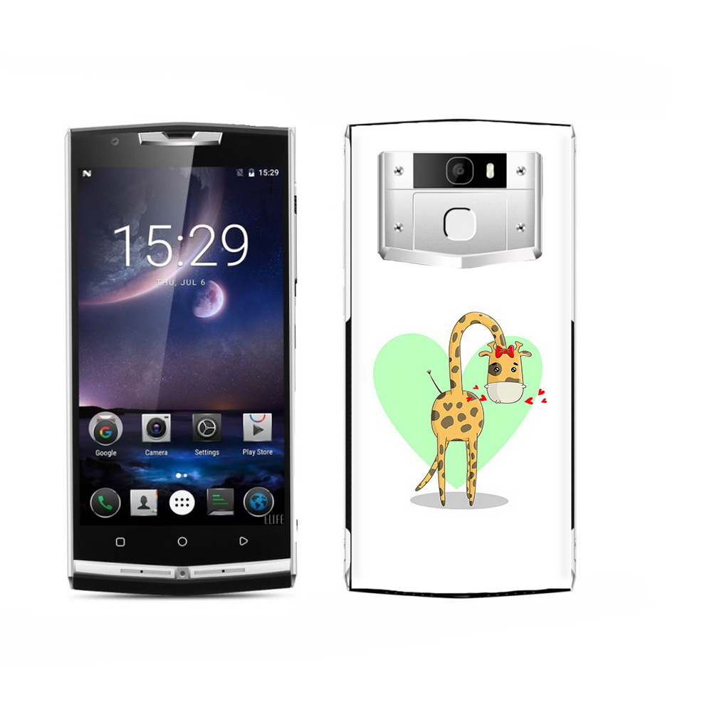 

Чехол MyPads Tocco для Oukitel K15 Plus Влюбленный жираф 14 февраля, Прозрачный, Tocco