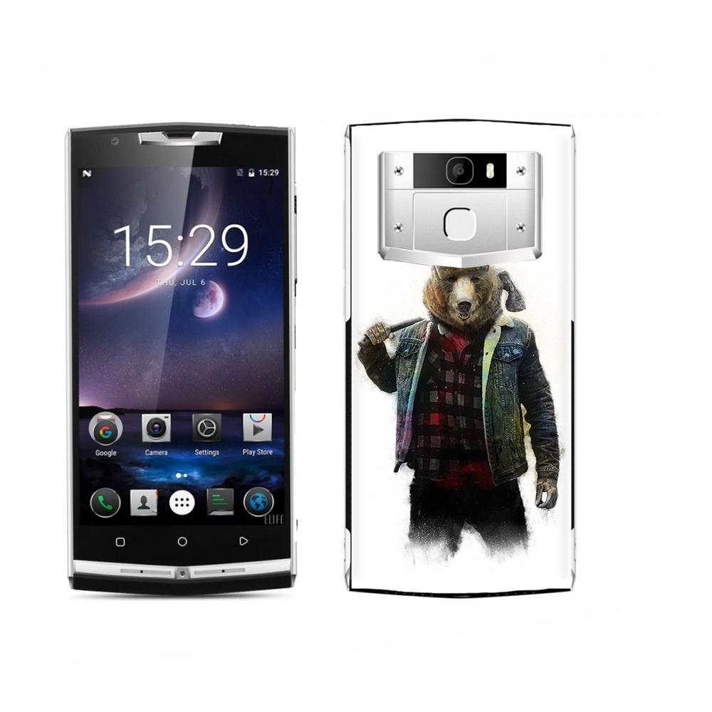 

Чехол MyPads Tocco для Oukitel K15 Plus медведь с топором, Прозрачный, Tocco