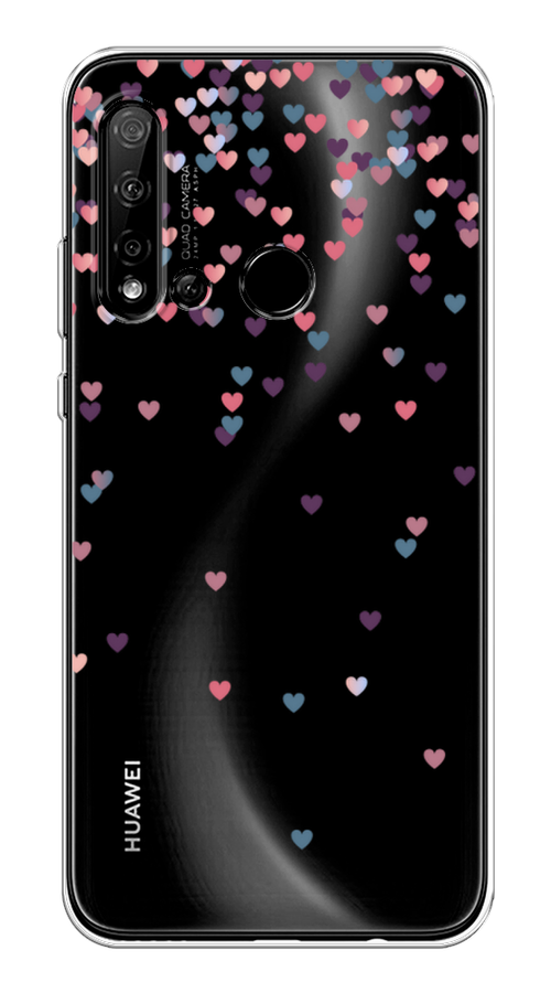 

Чехол на Huawei P20 Lite 2019 "Посыпка сердечки", Розовый;фиолетовый, 69750-3