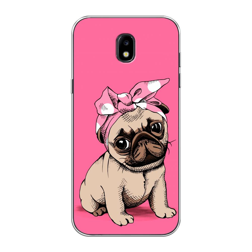 

Чехол Awog на Samsung Galaxy J5 2017 / Самсунг J5 2017 "Dog Pin-Up", Розовый;бежевый, 22850-2