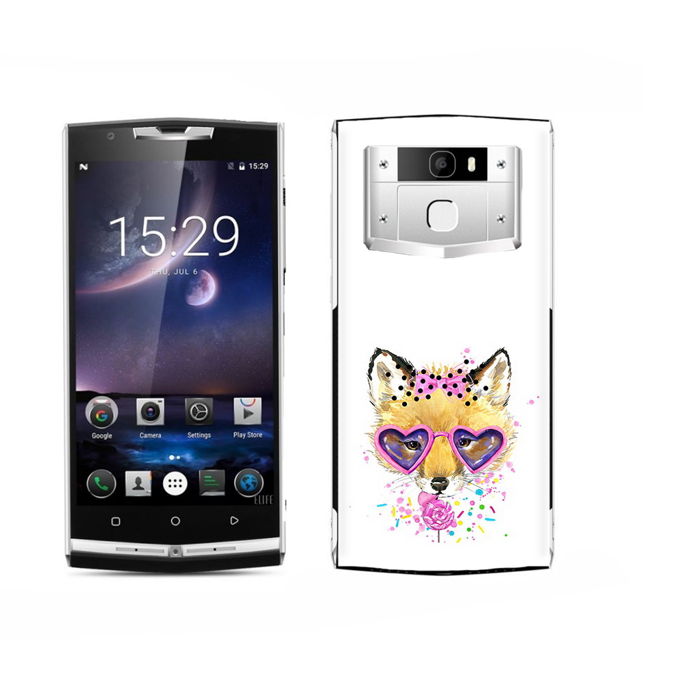 

Чехол MyPads Tocco для Oukitel K15 Plus лисенок с бантиком, Прозрачный, Tocco