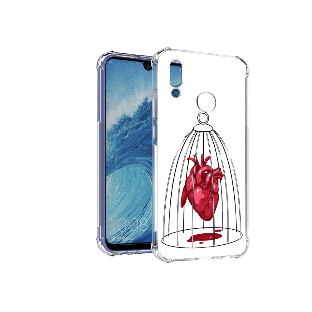 

Чехол MyPads Tocco для Huawei P Smart (2019) сердце в клетке, Прозрачный, Tocco